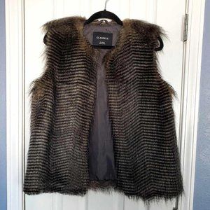 NWOT Glamsia Women's XL Faux Fur Thick Vest Winter Fashion